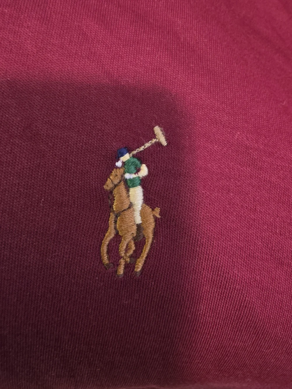Ralph Lauren Men's Long-Sleeve Polo Shirt - Burgundy with Gold Pony